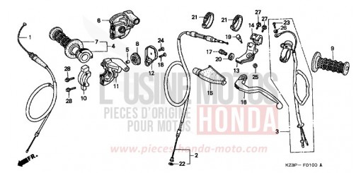 HANDLE LEVER CR250RV de 1997